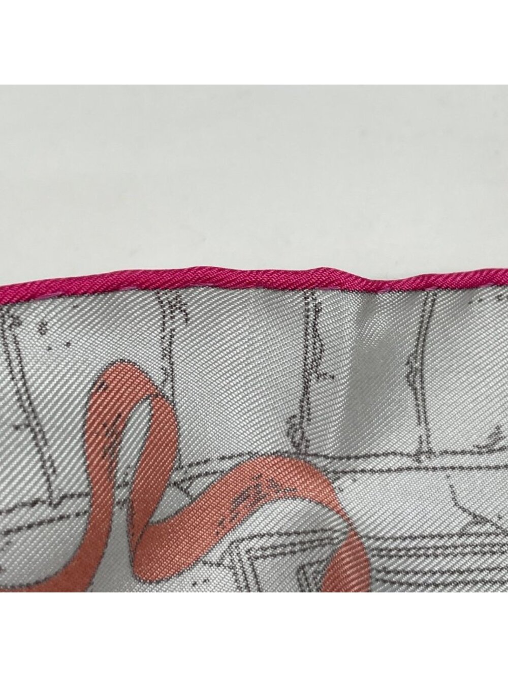 Hermes Carre 90 le Grand Prix AU Faubourg Scarf of Silk Pink Multicolor - Picture 5 of 6